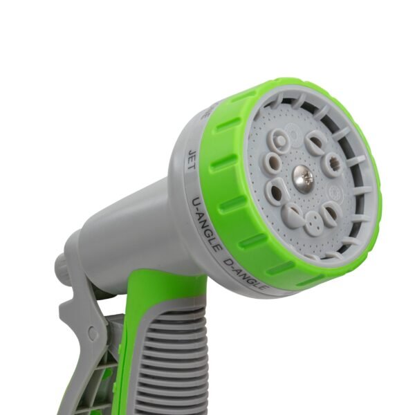 Hose Gun Water Sprayer Multi Pattern Adjustable, Green/Gray