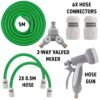 Dog Shower Mix Hot/Cold Water with Valves Green