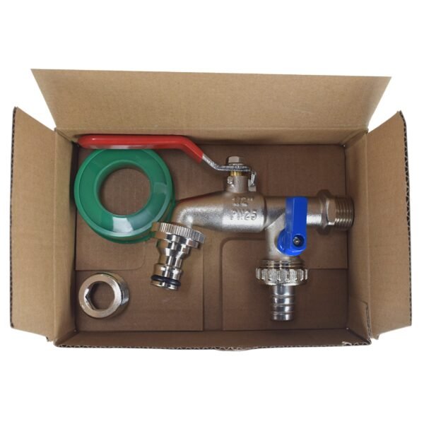 Double Lever Tap Kit with Barb/Quick Connect Outlet, 1/2"