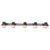 Wall Mount Tool Rack Rail with 5 x S Hanging Hooks