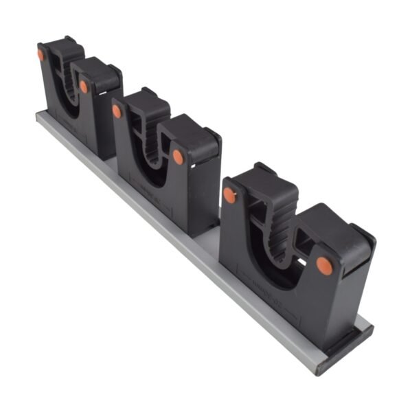 Wall mount tool holder rail - gripper design (3 handles) – home diy accessory uk