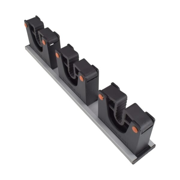 Wall mount tool holder rail - gripper design (3 handles) – home diy accessory uk