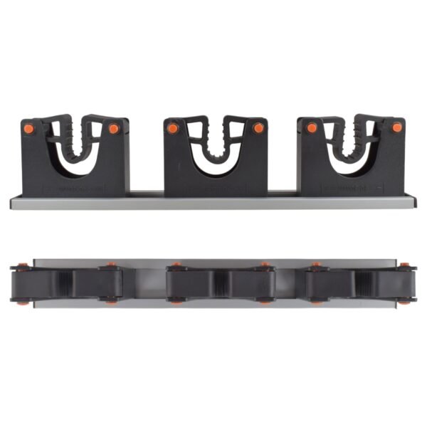 Wall mount tool holder rail - gripper design (3 handles) – home diy accessory uk