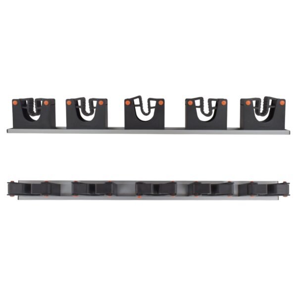 Wall Mount Tool Holder Rail - Gripper Design (5 Handles)
