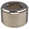 Thread Conversion Cap 3/4" BSPM - 1/2" BSPF, Nickel Plated