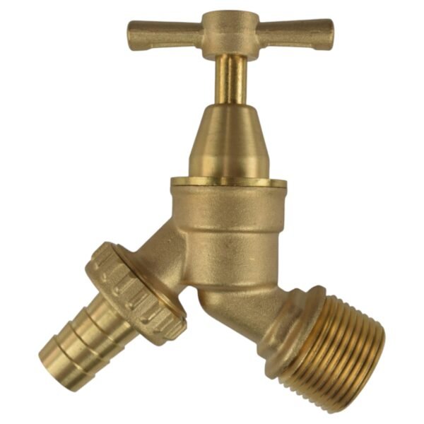 Brass Bib Tap Kit with Barb/Quick Connect Outlet, 1/2" and