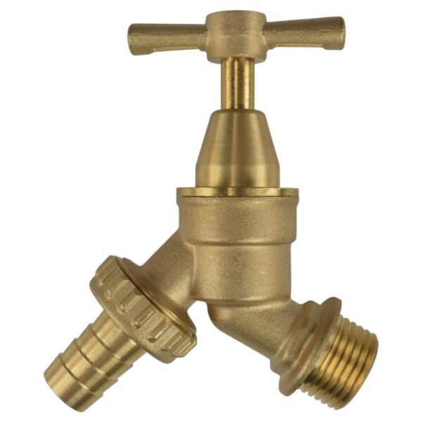 Brass Bib Tap Kit with Barb/Quick Connect Outlet, 1/2" and