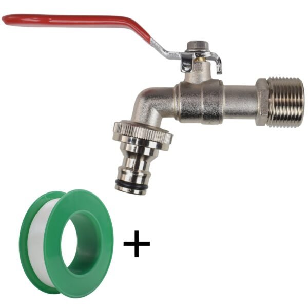 Lever tap kit with barb/quick connect outlet, 1/2 inch and 3/4 inch – home diy accessory uk wall tap connection kits free shipping 43