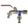 Double Lever Tap Kit with Barb/Quick Connect Outlet, 1/2"
