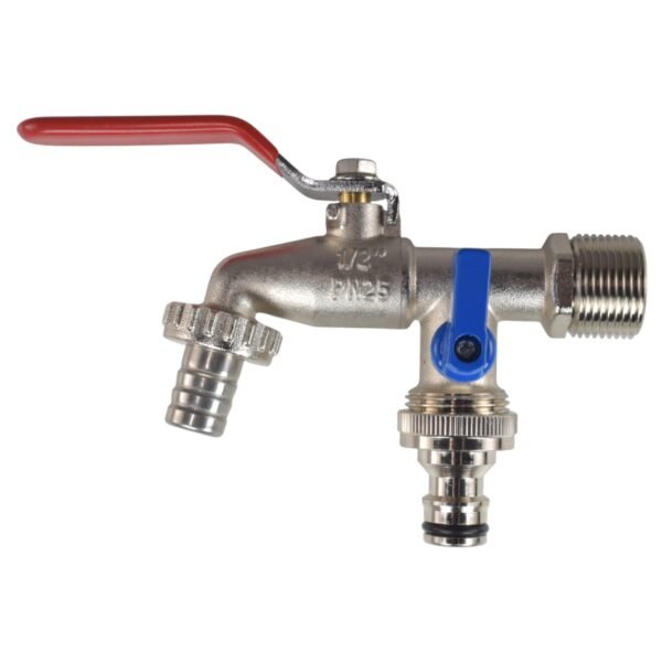 Double Lever Tap Kit with Barb/Quick Connect Outlet, 1/2"