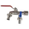 Double Lever Tap Kit with Barb/Quick Connect Outlet, 1/2"