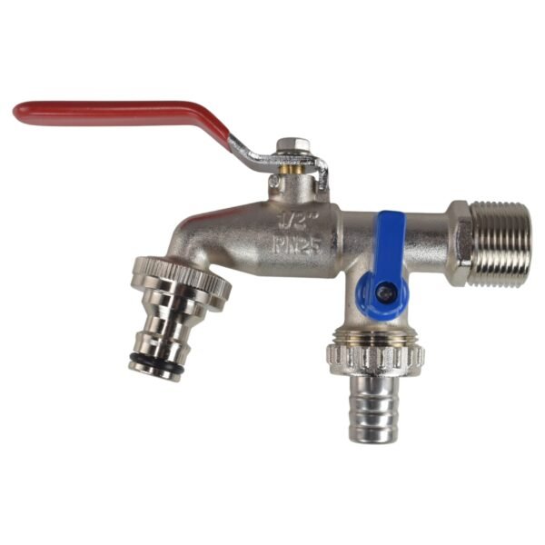Double Lever Tap Kit with Barb/Quick Connect Outlet, 1/2"