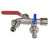 Double Lever Tap Kit with Barb/Quick Connect Outlet, 1/2"
