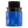 Hose Connector Blue with In-Line BSPF Valve and Geka Type