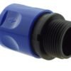 Hose Connector Blue with In-Line BSPF Valve and Geka Type
