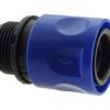 Hose Connector Blue with In-Line BSPF Valve and Geka Type