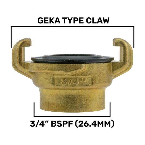 Two way tap splitter brass 3/4 inch bsp with geka type outlets – heavy duty pipe & hose fitting uk