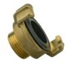 Geka Type Connector with In-Line BSPF Valve and 25mm Brass
