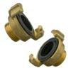 Geka Type Connector with In-Line BSPF Valve and 25mm Brass