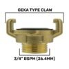 Geka Type Connector with BSPF-Quick Connect Valve & Hose