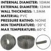 Grey semi-transparent pvc pipe 10mm*13mm – heavy duty pipe & hose fitting uk hose free shipping 21