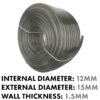 Grey semi-transparent pvc pipe 12mm*15mm – heavy duty pipe & hose fitting uk hose free shipping 19