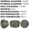 Grey semi-transparent pvc pipe 12mm*15mm – heavy duty pipe & hose fitting uk hose free shipping 21