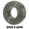 Grey semi-transparent pvc pipe 4mm×6mm, 1m – heavy duty pipe & hose fitting uk hose free shipping