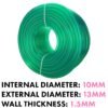 Green semi-transparent pvc pipe 10mm*13mm – heavy duty pipe & hose fitting uk hose free shipping 7