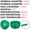 Green semi-transparent pvc pipe 10mm*13mm – heavy duty pipe & hose fitting uk hose free shipping 8