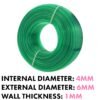 Green semi-transparent pvc pipe 4mm*6mm – heavy duty pipe & hose fitting uk hose free shipping 2