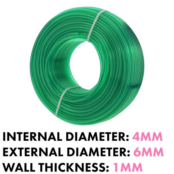 Green semi-transparent pvc pipe 4mm*6mm – heavy duty pipe & hose fitting uk hose free shipping 2