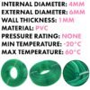 Green semi-transparent pvc pipe 4mm*6mm – heavy duty pipe & hose fitting uk hose free shipping 1