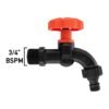 3/4″ BSPM Plastic Tap Black/Orange Garden Taps Free Shipping 19