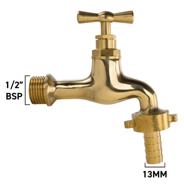 Garden Tap Polished Brass 1/2″ BSPM – 13mm Barb Home & Garden Free Shipping 15