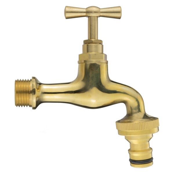 Garden Tap Polished Brass 1/2″ BSPM – Snap On Male Home & Garden Free Shipping 5