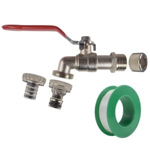 Lever Tap Kit with Barb/Quick Connect Outlet, 1/2" and 3/4"