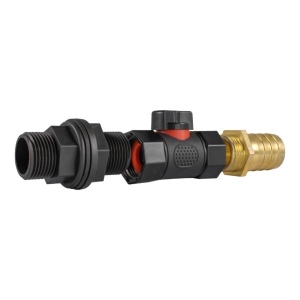 Water butt connector 3/4″ bsp with in-line bspf valve and water butt fittings free shipping 2