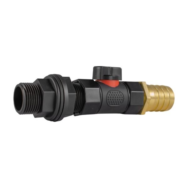 Water butt connector 3/4″ bsp with in-line bspf valve and water butt fittings free shipping 5