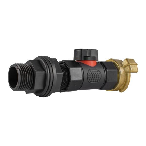 Water butt connector 3/4 inch bsp with in-line bspf valve and geka type fitting – heavy duty pipe & hose fitting uk water butt fittings free shipping 6