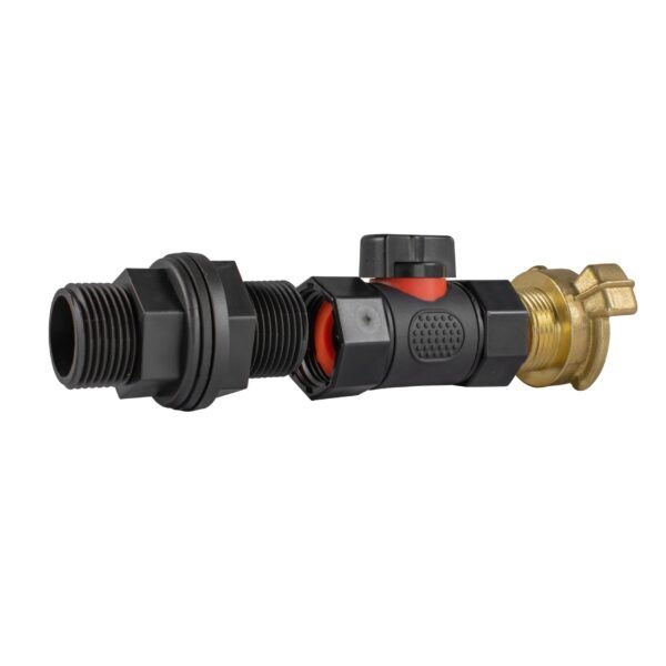 Water butt connector 3/4 inch bsp with in-line bspf valve and geka type fitting – heavy duty pipe & hose fitting uk water butt fittings free shipping 4