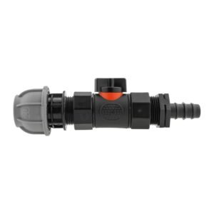 20mm MDPE Straight with In-Line BSPF Valve and 16mm Barbed