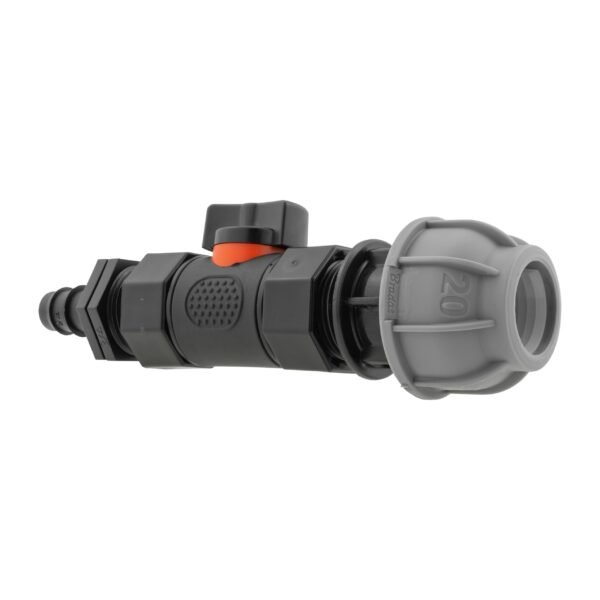 20mm mdpe straight with in-line bspf valve and 16mm barbed – heavy duty pipe & hose fitting uk mdpe fittings free shipping 7