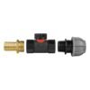 20mm mdpe straight with in-line bspf valve and 19mm brass – heavy duty pipe & hose fitting uk mdpe fittings free shipping 4