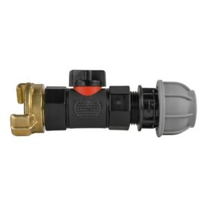20mm MDPE Straight with In-Line BSPF Valve and Geka Type