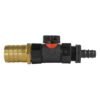 16mm Barbed Straight with In-Line BSPF Valve and 25mm Brass