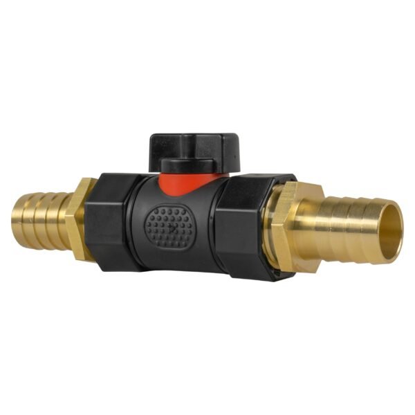 In-line bspf valve with 2 x 19mm brass barb connectors – heavy duty pipe & hose fitting uk brass connectors free shipping 2