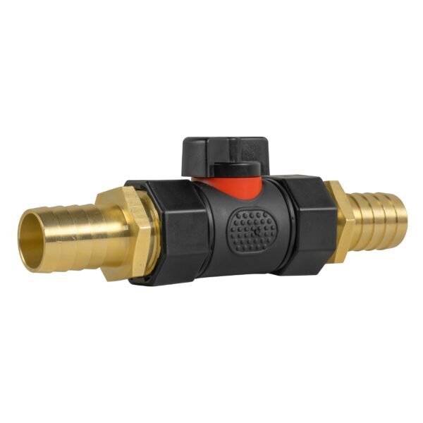 In-line bspf valve with 2 x 19mm brass barb connectors – heavy duty pipe & hose fitting uk brass connectors free shipping 3
