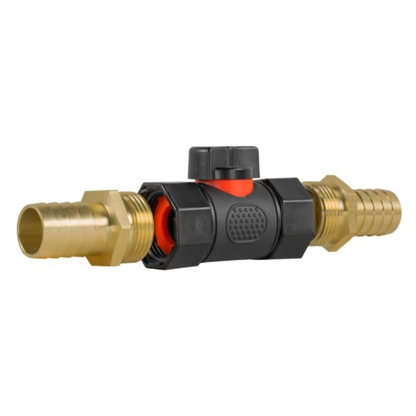 In-line bspf valve with 2 x 19mm brass barb connectors – heavy duty pipe & hose fitting uk brass connectors free shipping 5