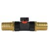 In-line bspf valve with 2 x 25mm brass barb connectors – heavy duty pipe & hose fitting uk brass connectors free shipping 1